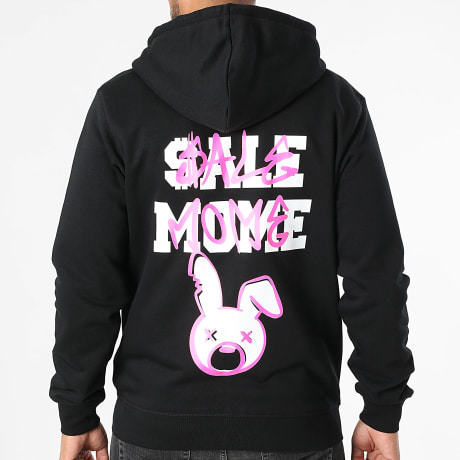 Sale Môme Paris - Cremallera Sudadera Conejo Spray Negro Rosa Fluo