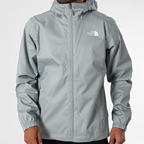 The North Face - Quest 0A8AZ Chaqueta gris con cremallera y capucha