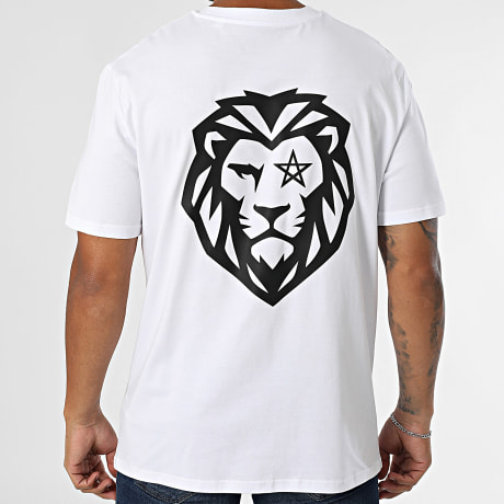 Super Prodige - Oversize T-Shirt Large Lion Weiß Schwarz