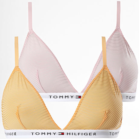 Tommy Hilfiger - Juego De 2 Sujetadores De Mujer 5987 Rosa Naranja