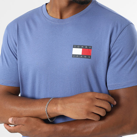 Tommy Jeans - Essential Flag Slim Tee Shirt 0740 Azul claro
