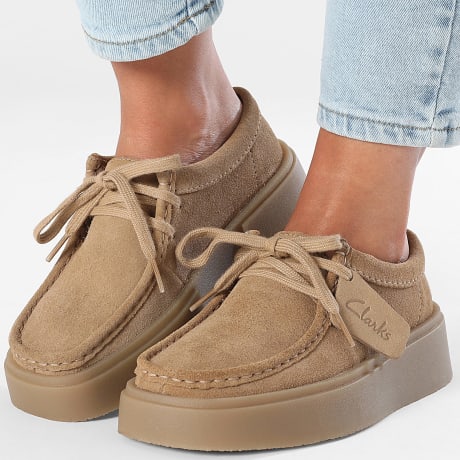 Clarks - Torview Zapatillas Mujer W Ante Arena Oscuro
