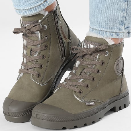 Palladium - Botas Mujer Pampa Hi Zip 95982 Dusky Green
