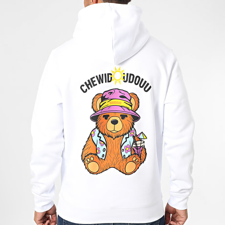Chewidoudouu - Camisola com capuz branca de cocktail