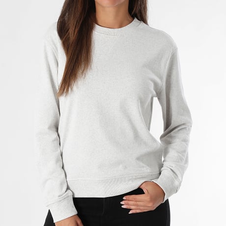 Only - Amalfi Life Sudadera de cuello redondo para mujer Beige Chiné