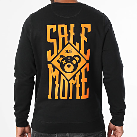 Sale Môme Paris - Sudadera Squarred Teddy Crewneck Negro Naranja