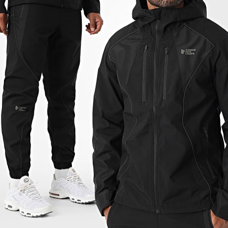 Comme Des Loups - Conjunto de casaco com capuz e calças de jogging Benab preto