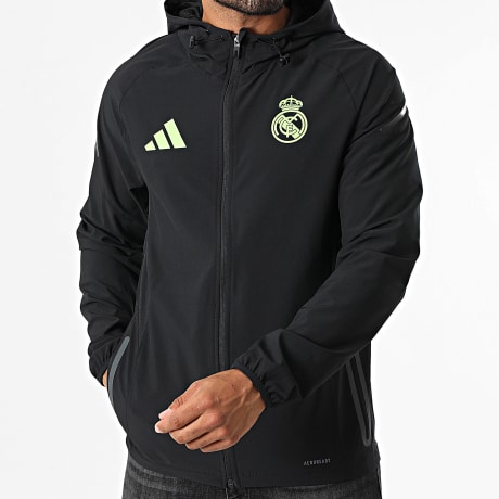 Adidas Performance - Real Madrid Chaqueta técnica con capucha y cremallera JV5324 Negro