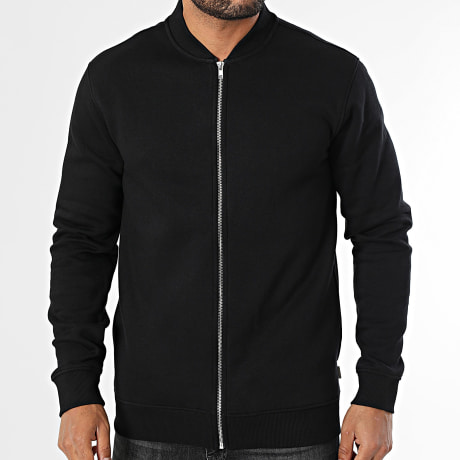 Only And Sons - Chaqueta negra con cremallera Ceres