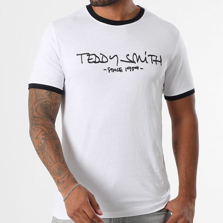 Teddy Smith - Ticlass Tee Shirt 11017833D Blanco Negro