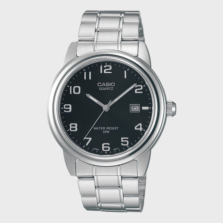 Casio - Montre Collection MTP-1221A-1AVEG Argenté Noir
