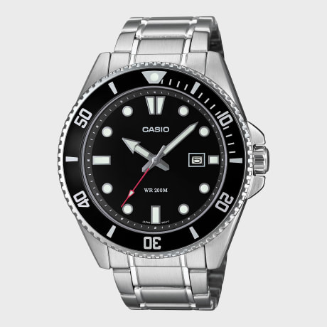 Casio - Tijdloos MDV-107D-1A1VEF Horloge Zilver Zwart