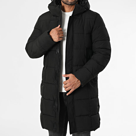 Kymaxx - Plumífero Capucha Larga Negro