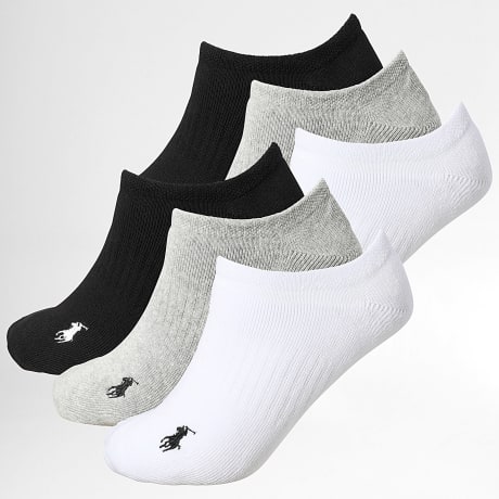 Polo Ralph Lauren - Lote de 6 Pares de Calcetines Performance Negro Heather Gris Blanco