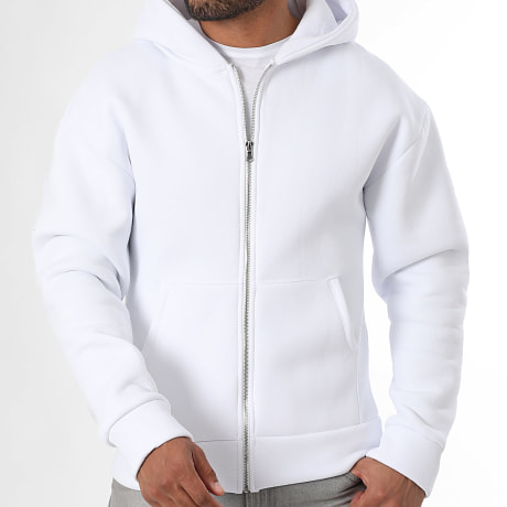 LBO - Sweater met capuchon en ritssluiting 2312 Wit