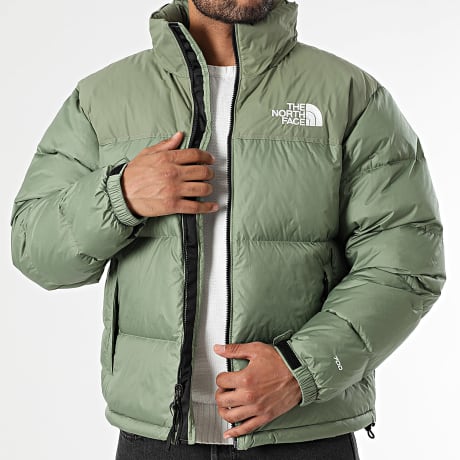 The North Face - Retro Nuptse Chaqueta de pluma con capucha 1996 A3C8D Verde caqui