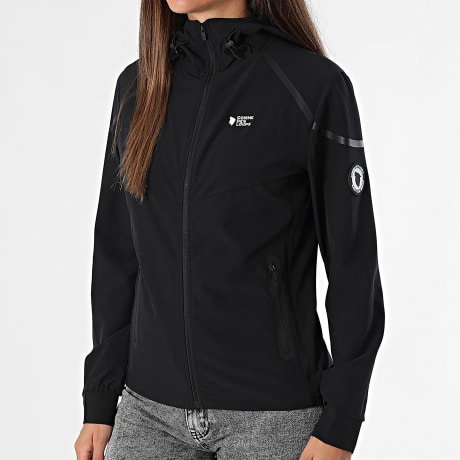Comme Des Loups - Casaco com capuz e fecho de correr Pacific Wolf para mulher Preto