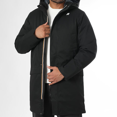 K-Way - Parka Capuche Jarno Twill Marmotta K8133FW Noir