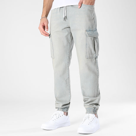 LBO - Jogger Pant Jean Cargo Relaxed Fit 4014 Bleu Wash