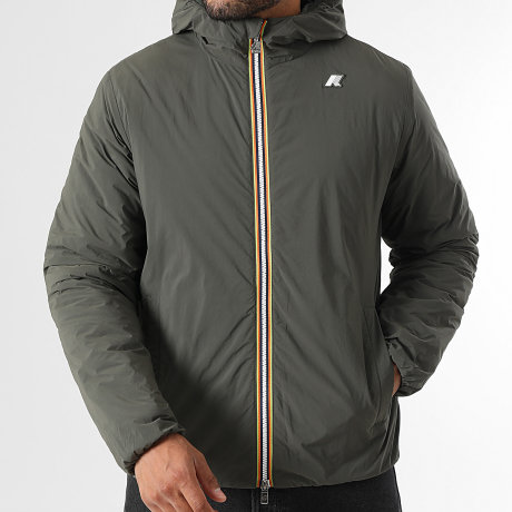 K-Way - Jack Plain Warm Zipped Hooded Jacket K2136DW Charcoal Grey
