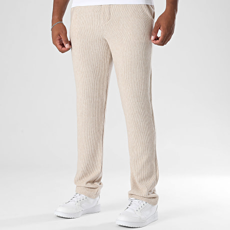 Fins de Séries - Pantalon Jogging Texturé 062 Beige Chiné