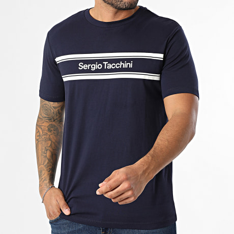 Sergio Tacchini - Tee Shirt Acquario 41236 Bleu Marine