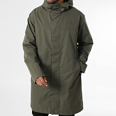 The North Face - Nukabira Chaqueta larga con capucha y cremallera A8DWC Verde caqui