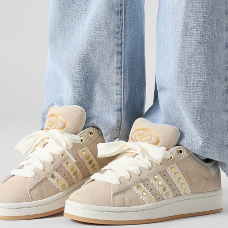 Adidas Originals - Baskets Femme Campus 00s W JQ8337 Sand Strata Cream White Gold Metallic