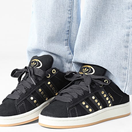 Adidas Originals - Zapatillas Mujer Campus 00s W JQ8334 Negro Carbono Dorado Metalizado