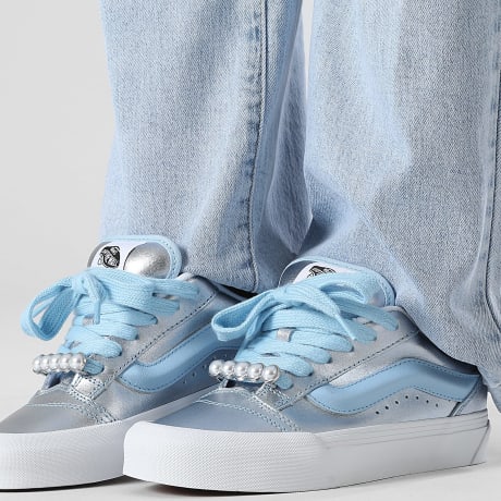 Vans - Zapatillas Mujer Knu Skool 00E9X Cuero Metálico Nube