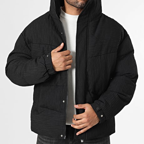 Uniplay - Plumífero con capucha Texturada 518 Negro