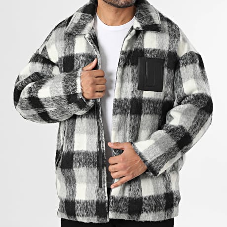 Uniplay - Chaqueta Zippée A Cuadros 538 Negro Gris Blanco