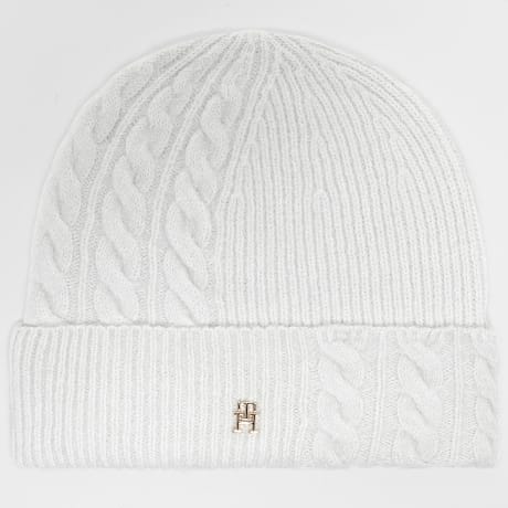 Tommy Hilfiger - Bonnet Femme Elevated Chic Fluffy 7784 Gris Clair