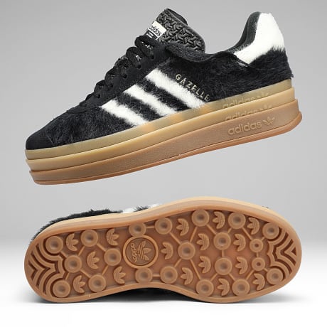 Adidas Originals - Baskets Femme Gazelle Bold W JS3907 Core Black Cream White Gold Metallic