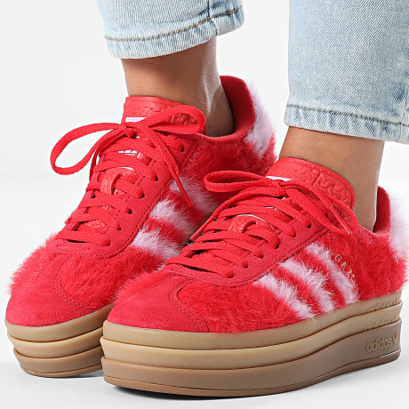 Adidas Originals - Women's Sneakers Gazelle Bold W JS3905 Better Scarlet Bliss Lilac Gold Metallic