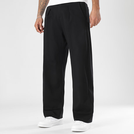 LBO - Pantalon Habillé Large A Plis 2368 Noir
