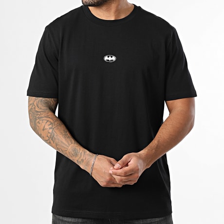 Batman - T-Shirt Oversize Patch Nero E Bianco Batman Front Center Nero