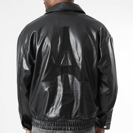 Ikao - Veste Zippée Simili Cuir 723 Noir