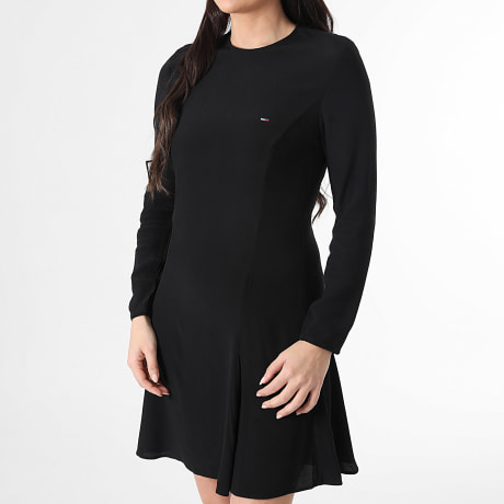 Tommy Jeans - Robe Manches Longues Femme 1916 Noir