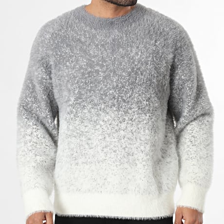ADJ - Pull 005 Gris Blanc Dégradé