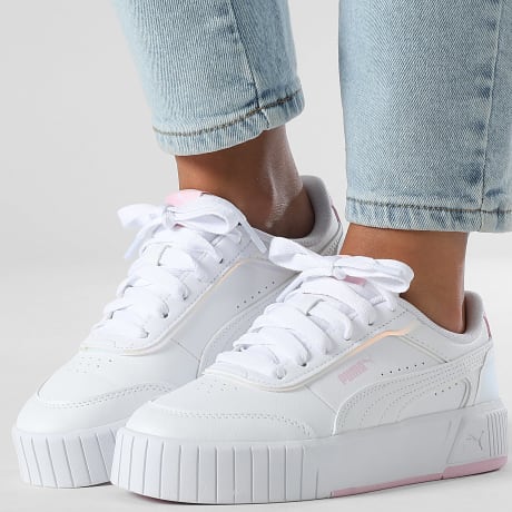 Puma - Baskets Femme Carina Mia Holo 2.0 Jr 405627 Puma White Pearl Pink