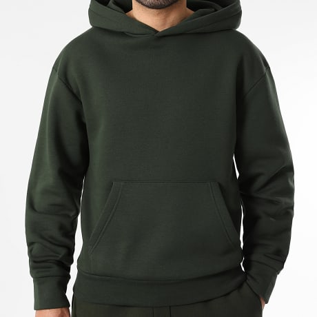 LBO - Sudadera con Capucha 4077 Verde Kaki Oscuro
