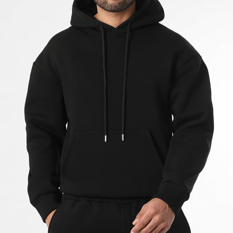 LBO - Sweat Capuche A Cordons 4078 Noir