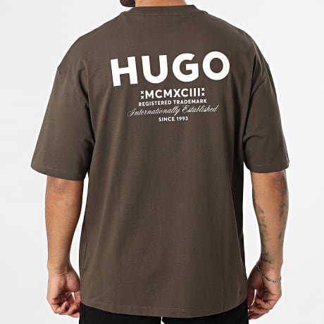 Hugo Blue - Tee Shirt Oversize Nalono 50509776 Marron