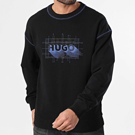 Hugo Azul - Sudadera Crewneck Nothalic 50553505 Negro Azul Rey