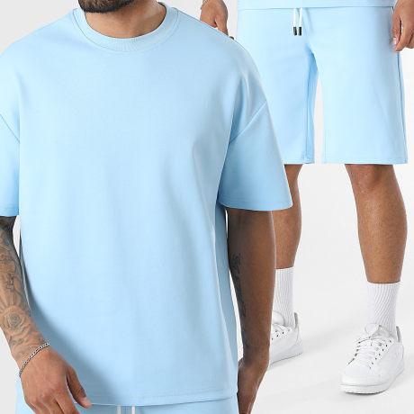 LBO - Tracksuit T-Shirts And Jogger Short Large 0034 Light Blue