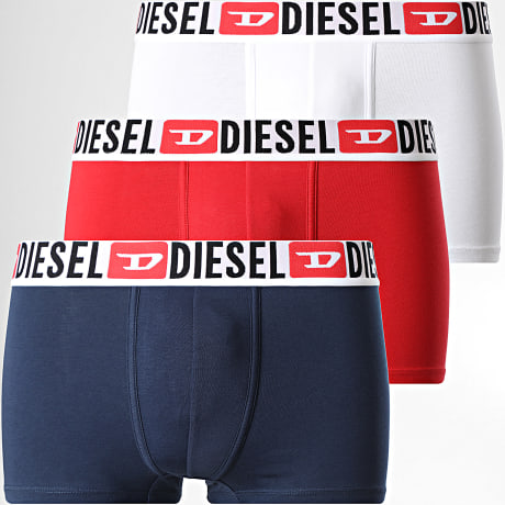 Diesel - Pack de 3 boxers 00ST3V-0DDAI Azul Marino Rojo Blanco