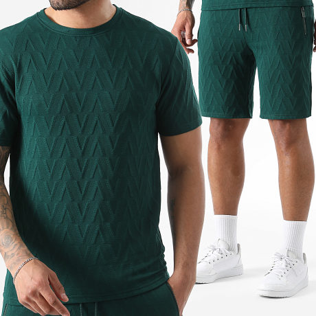 Classic Series - Tracksuit T-Shirts And Jogger Shorts 0387 Bottle Green
