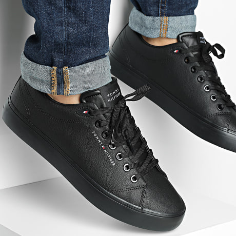 Tommy Hilfiger - Baskets Hi Vulc Core Low Leather II Essential 5511 Triple Black