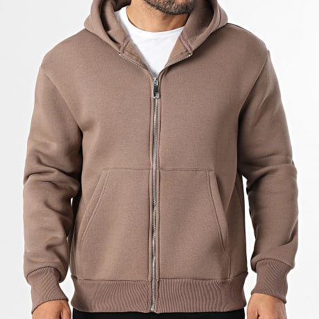 Classic Series - Sweat Capuche Zippé 54C Marron